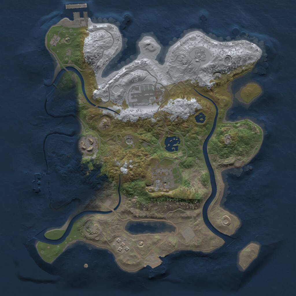 Rust Map: Procedural Map, Size: 2800, Seed: 1621468182, 11 Monuments