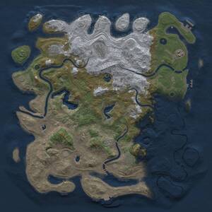 Thumbnail Rust Map: Procedural Map, Size: 4500, Seed: 3654741, 13 Monuments