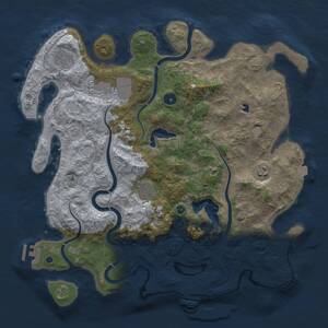 Thumbnail Rust Map: Procedural Map, Size: 4000, Seed: 84539345, 10 Monuments