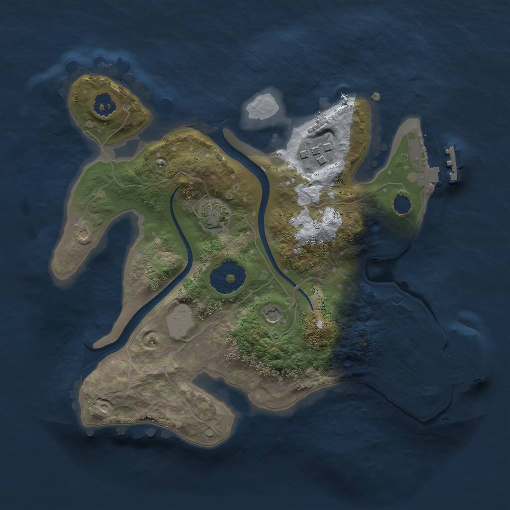 Rust Map: Procedural Map, Size: 2300, Seed: 234532, 6 Monuments