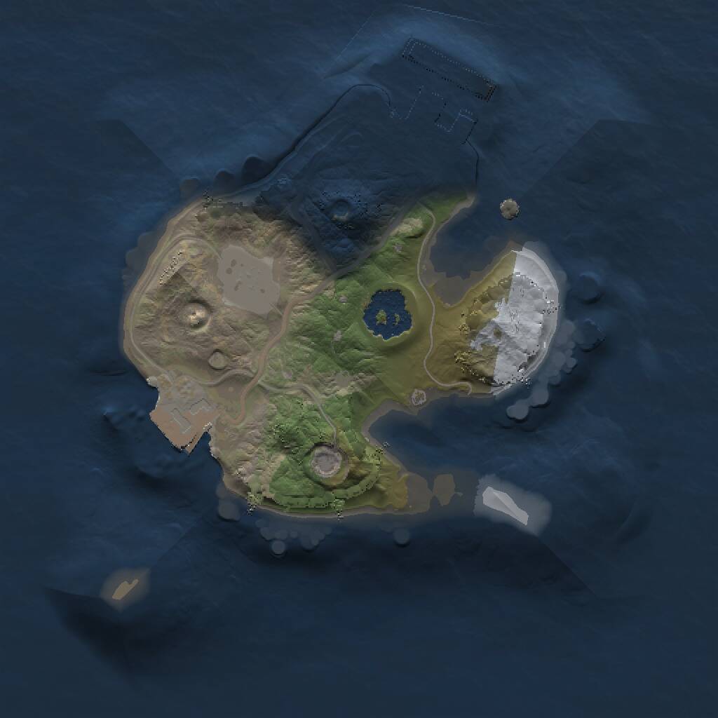 Rust Map: Procedural Map, Size: 1500, Seed: 1755784717, 2 Monuments