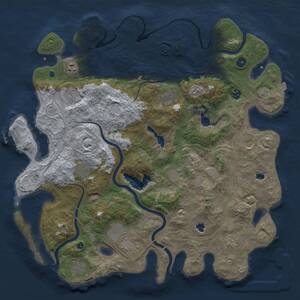 Thumbnail Rust Map: Procedural Map, Size: 4500, Seed: 119219158, 17 Monuments