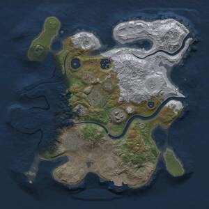 Thumbnail Rust Map: Procedural Map, Size: 3000, Seed: 1301337756, 10 Monuments