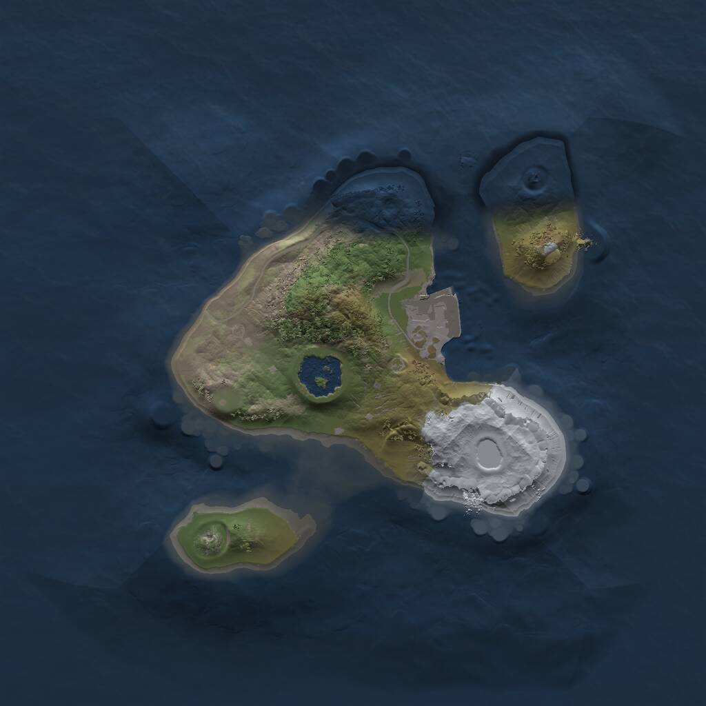 Rust Map: Procedural Map, Size: 1650, Seed: 23234, 1 Monuments
