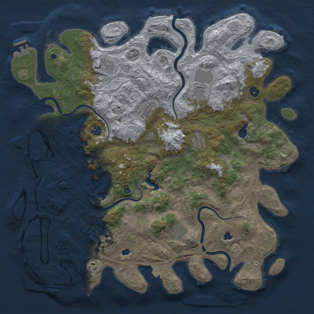 Rust Map: Procedural Map, Size: 4700, Seed: 3555, 15 Monuments