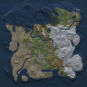 Thumbnail Rust Map: Procedural Map, Size: 3750, Seed: 1432587489, 13 Monuments