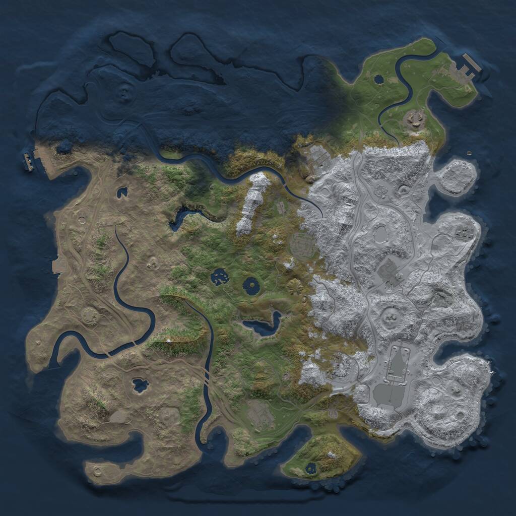 Rust Map: Procedural Map, Size: 4500, Seed: 482140522, 15 Monuments