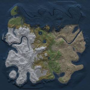 Thumbnail Rust Map: Procedural Map, Size: 3500, Seed: 780096818, 12 Monuments