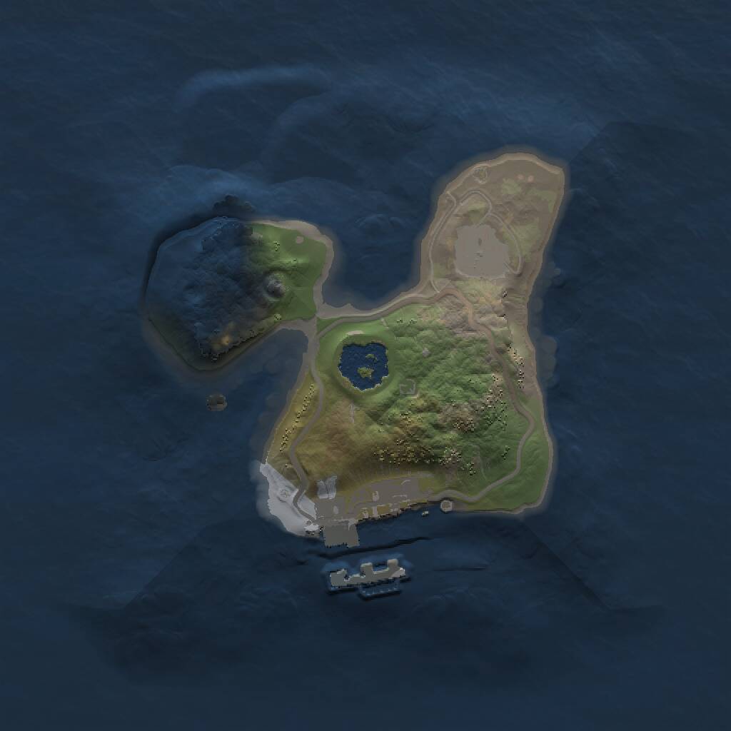 Rust Map: Procedural Map, Size: 1500, Seed: 46266, 2 Monuments