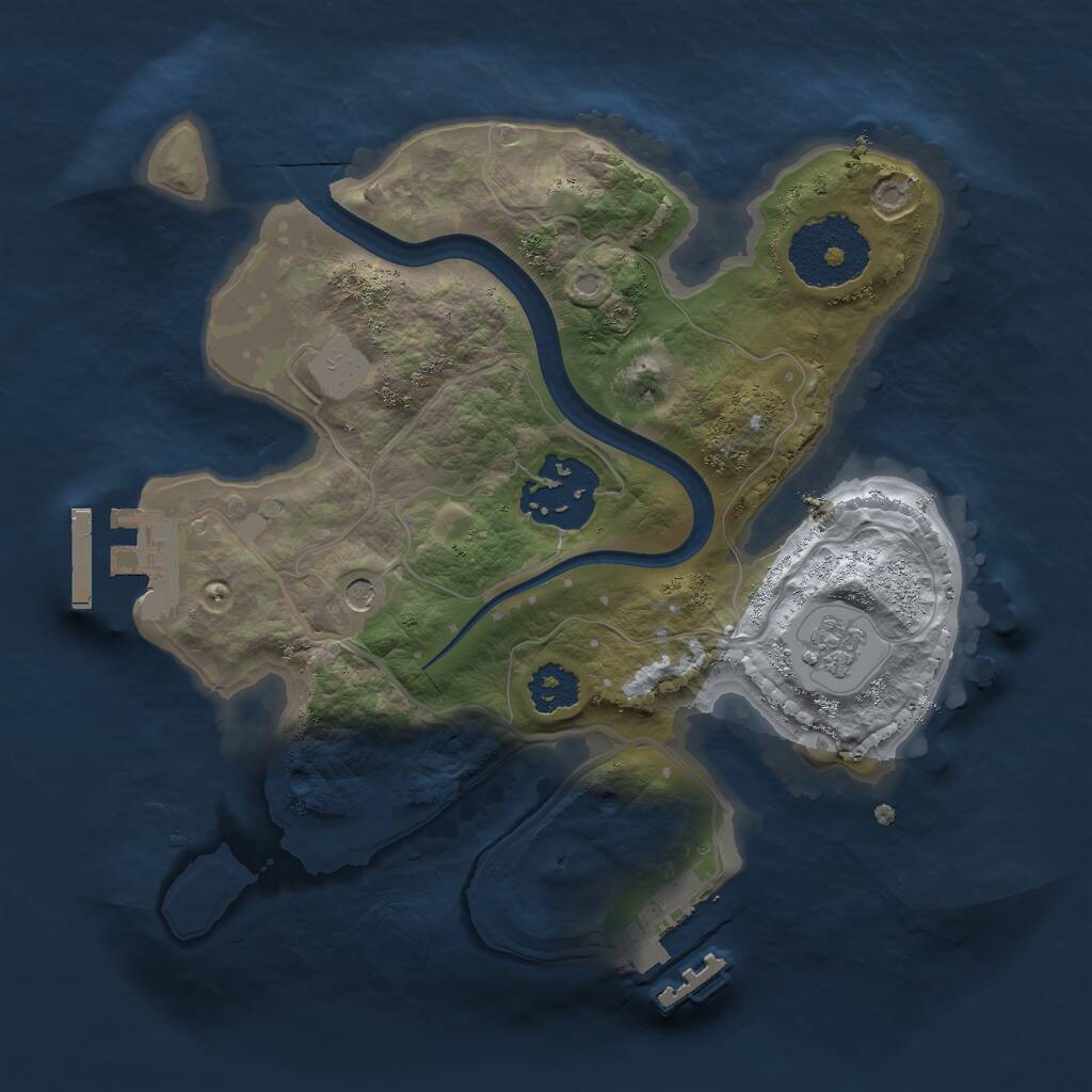 Rust Map: Procedural Map, Size: 2200, Seed: 1747870942, 6 Monuments