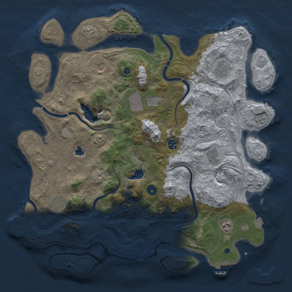 Rust Map: Procedural Map, Size: 4250, Seed: 1859037534, 14 Monuments
