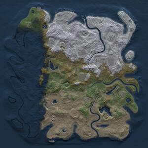 Thumbnail Rust Map: Procedural Map, Size: 4500, Seed: 26000, 15 Monuments
