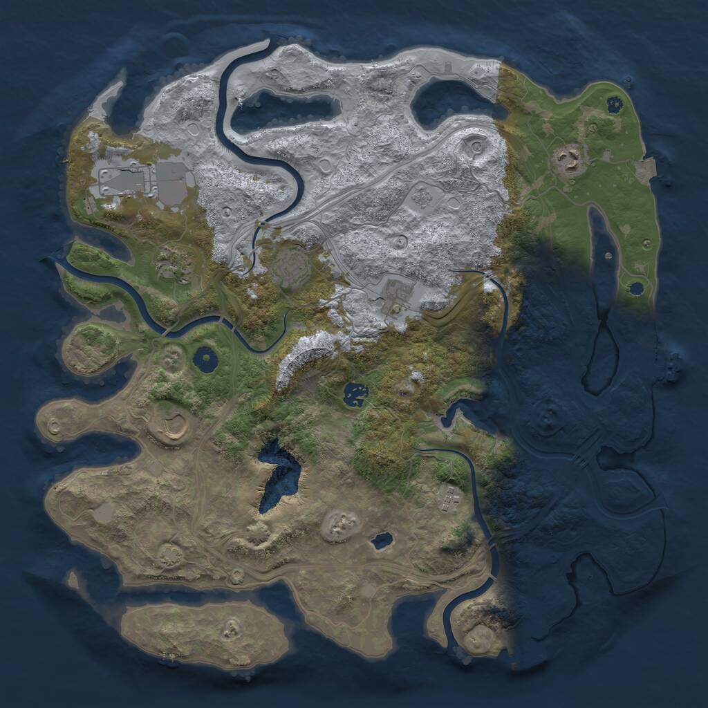 Rust Map: Procedural Map, Size: 4250, Seed: 765392319, 14 Monuments