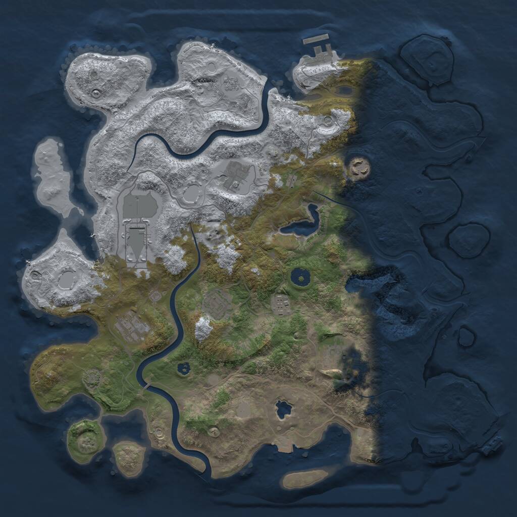 Rust Map: Procedural Map, Size: 4000, Seed: 1770161371, 13 Monuments