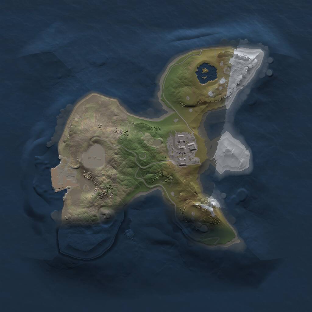 Rust Map: Procedural Map, Size: 1500, Seed: 1055638296, 2 Monuments