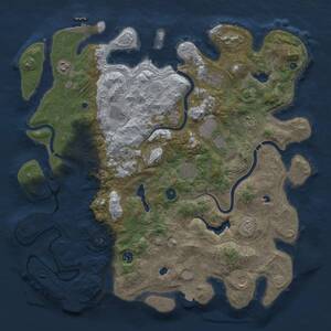 Thumbnail Rust Map: Procedural Map, Size: 4500, Seed: 1272615769, 15 Monuments