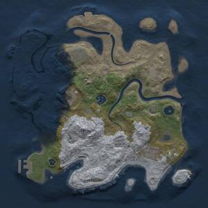 Thumbnail Rust Map: Procedural Map, Size: 3200, Seed: 1314280138, 11 Monuments