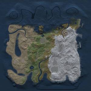 Thumbnail Rust Map: Procedural Map, Size: 3500, Seed: 1983956755, 12 Monuments