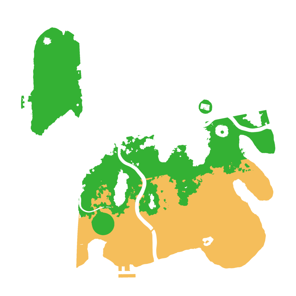 Biome Rust Map: Procedural Map, Size: 3500, Seed: 529577089