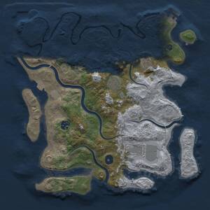 Thumbnail Rust Map: Procedural Map, Size: 3500, Seed: 1789868726, 10 Monuments