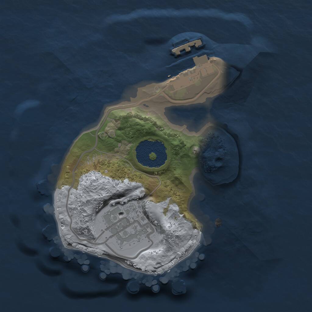 Rust Map: Procedural Map, Size: 1575, Seed: 2147483647, 3 Monuments