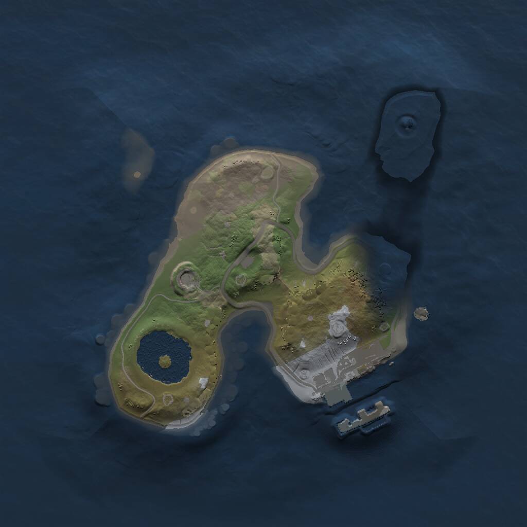 Rust Map: Procedural Map, Size: 1500, Seed: 41912, 2 Monuments