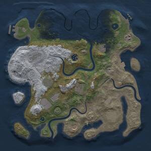Thumbnail Rust Map: Procedural Map, Size: 3500, Seed: 829670000, 16 Monuments