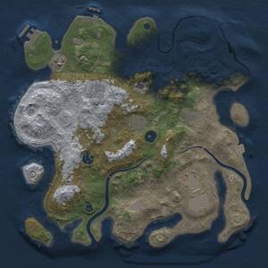 Thumbnail Rust Map: Procedural Map, Size: 3500, Seed: 829670000, 13 Monuments