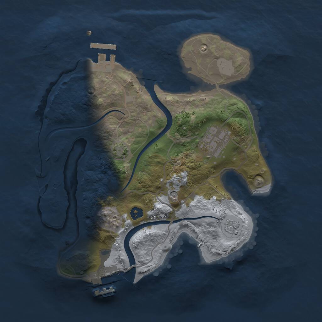 Rust Map: Procedural Map, Size: 2500, Seed: 4899, 7 Monuments