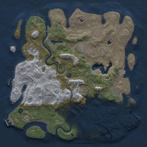 Thumbnail Rust Map: Procedural Map, Size: 4500, Seed: 1485376055, 15 Monuments