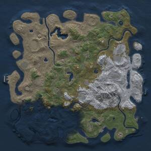 Thumbnail Rust Map: Procedural Map, Size: 5000, Seed: 6052025, 17 Monuments