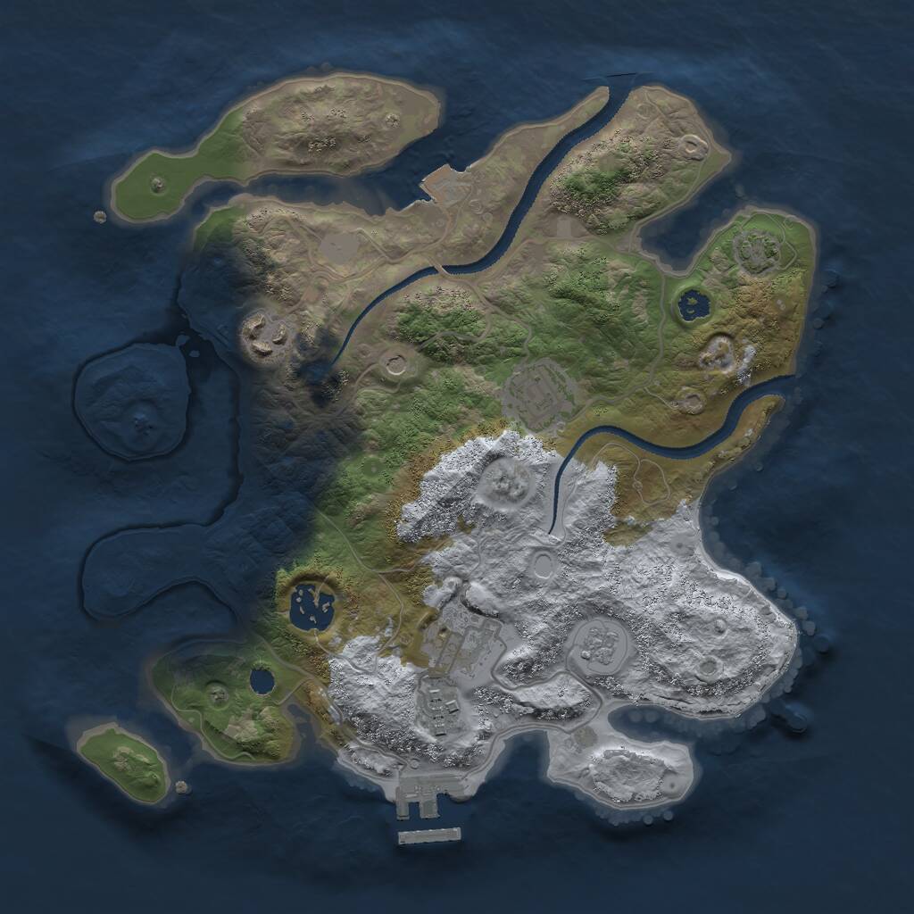 Rust Map: Procedural Map, Size: 2950, Seed: 25101, 10 Monuments