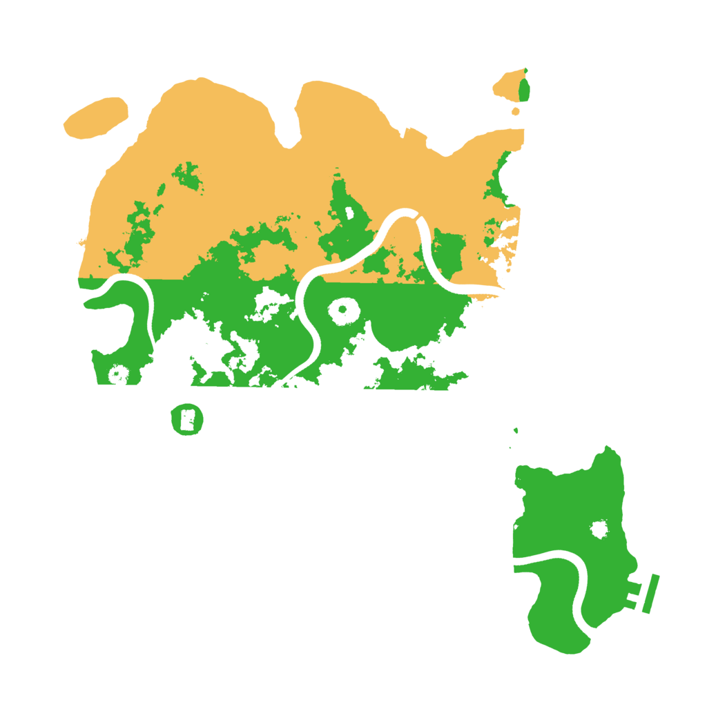 Biome Rust Map: Procedural Map, Size: 3600, Seed: 53630491