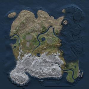 Thumbnail Rust Map: Procedural Map, Size: 3600, Seed: 53630491, 12 Monuments
