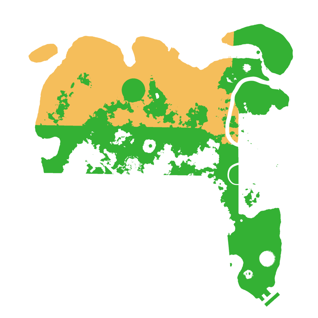 Biome Rust Map: Procedural Map, Size: 3600, Seed: 53630491