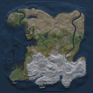 Thumbnail Rust Map: Procedural Map, Size: 3500, Seed: 379859120, 17 Monuments