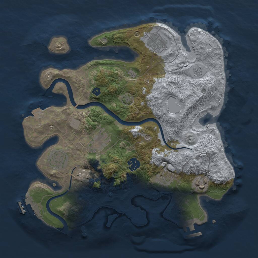 Rust Map: Procedural Map, Size: 3100, Seed: 981550788, 13 Monuments
