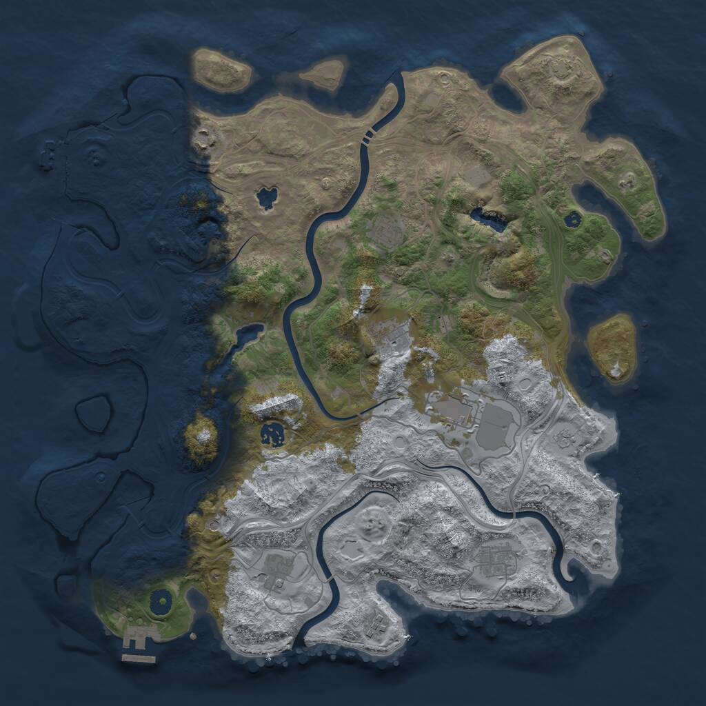 Rust Map: Procedural Map, Size: 4250, Seed: 1985, 14 Monuments