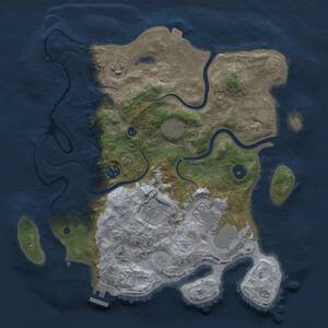 Thumbnail Rust Map: Procedural Map, Size: 3500, Seed: 332088, 11 Monuments
