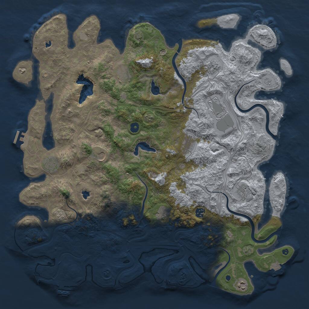 Rust Map: Procedural Map, Size: 4800, Seed: 2084427782, 17 Monuments