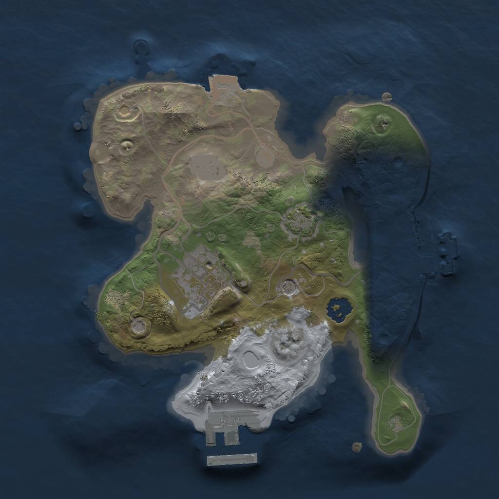Rust Map: Procedural Map, Size: 2000, Seed: 2000000, 6 Monuments