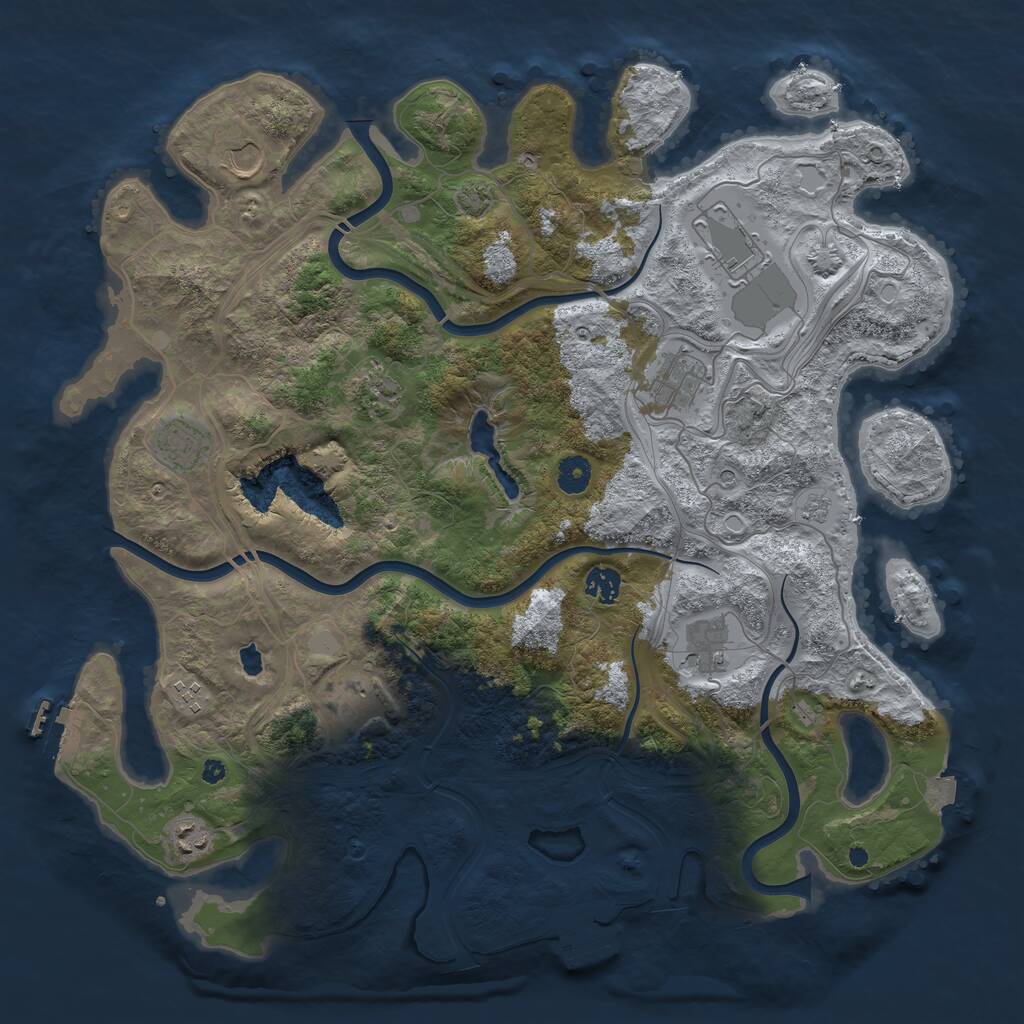 Rust Map: Procedural Map, Size: 4250, Seed: 419032008, 16 Monuments