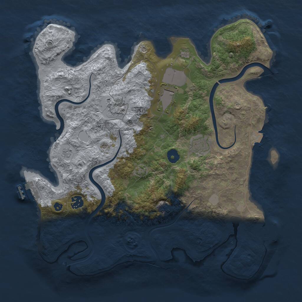 Rust Map: Procedural Map, Size: 3500, Seed: 766979064, 11 Monuments