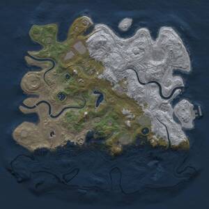 Thumbnail Rust Map: Procedural Map, Size: 4250, Seed: 39438737, 16 Monuments