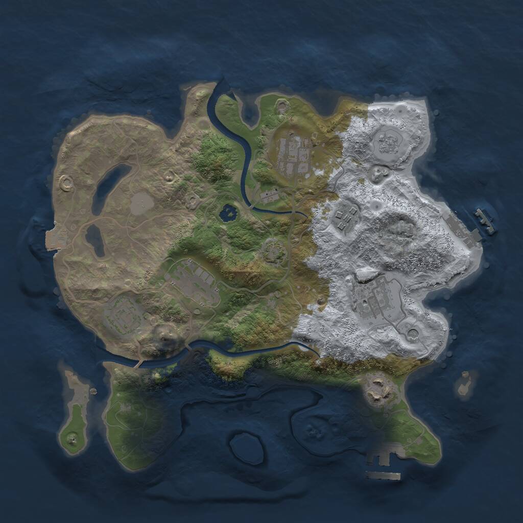 Rust Map: Procedural Map, Size: 3000, Seed: 802026280, 12 Monuments