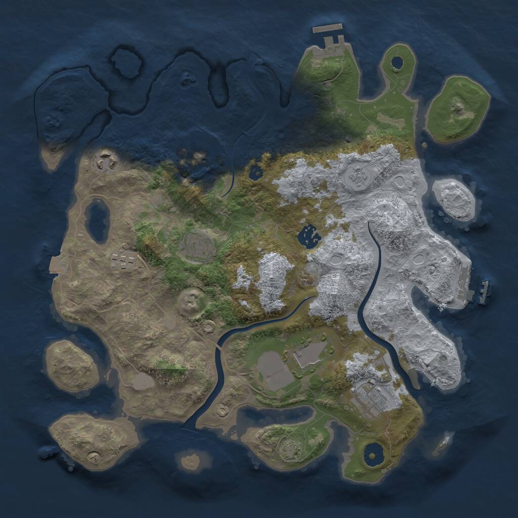 Rust Map: Procedural Map, Size: 3500, Seed: 1771258940, 12 Monuments