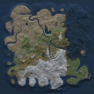 Thumbnail Rust Map: Procedural Map, Size: 4250, Seed: 2000276355, 16 Monuments