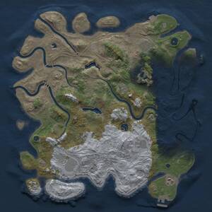 Thumbnail Rust Map: Procedural Map, Size: 4250, Seed: 1945582451, 14 Monuments