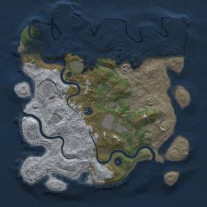Thumbnail Rust Map: Procedural Map, Size: 3750, Seed: 1787876639, 12 Monuments