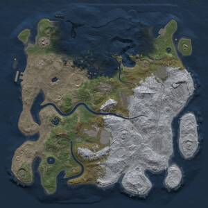 Thumbnail Rust Map: Procedural Map, Size: 4000, Seed: 5625, 16 Monuments